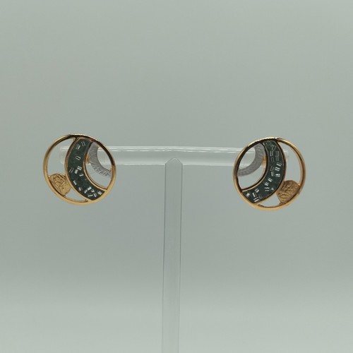 Ohrring edelstahl gold blau - ohrring,